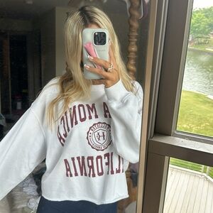 hollister santa monica cropped crewneck!
